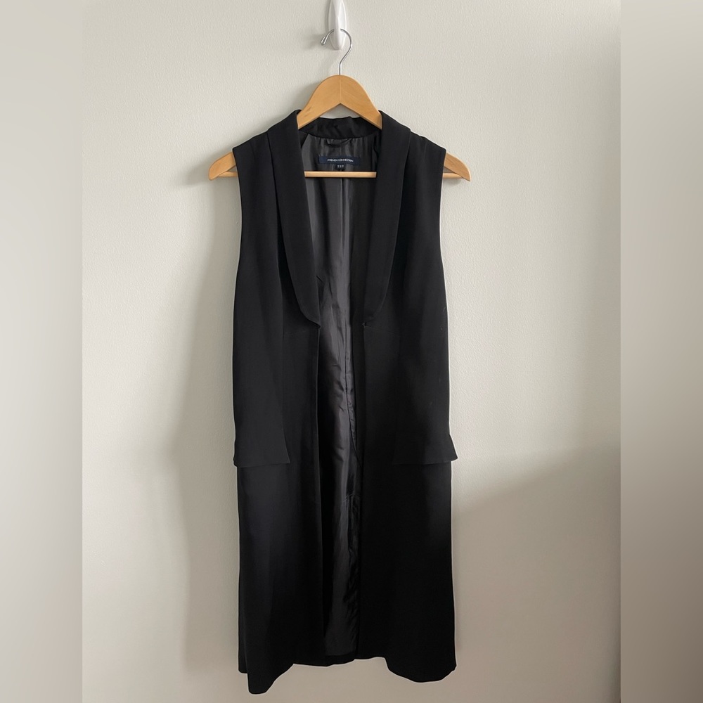 French Connection long duster blazer vest, US size 2